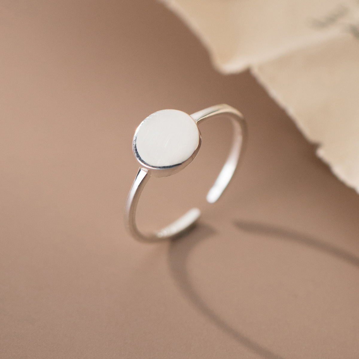 Statement Cocktail Ring - 925 Sterling Silver Smooth Surface Round