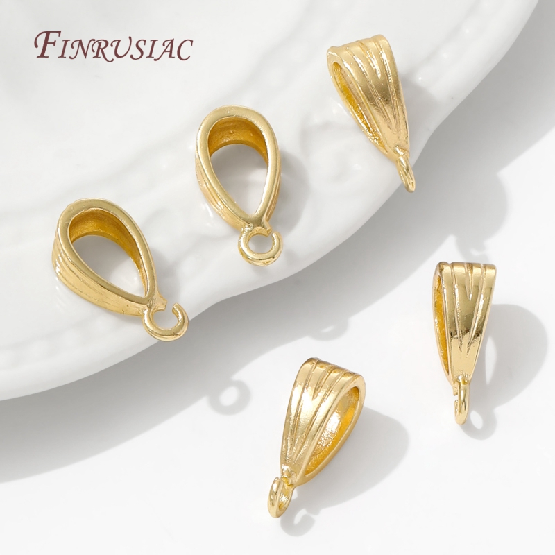 Pearl Necklace - 5/10Pcs 18K Gold Plated Bails For