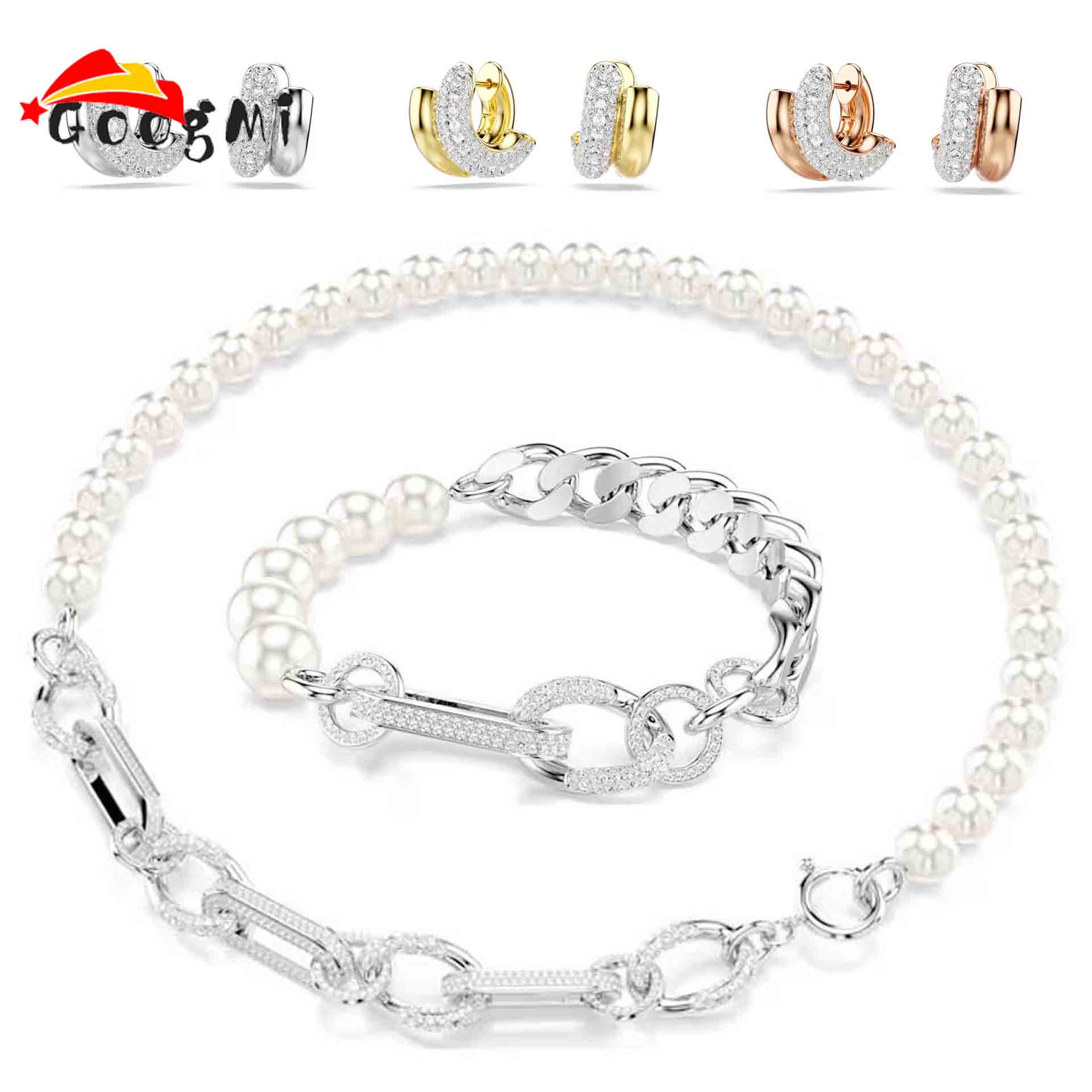 Pearl Stud Earrings - Original 2026 Trendy Chain-Style Geometric Necklace