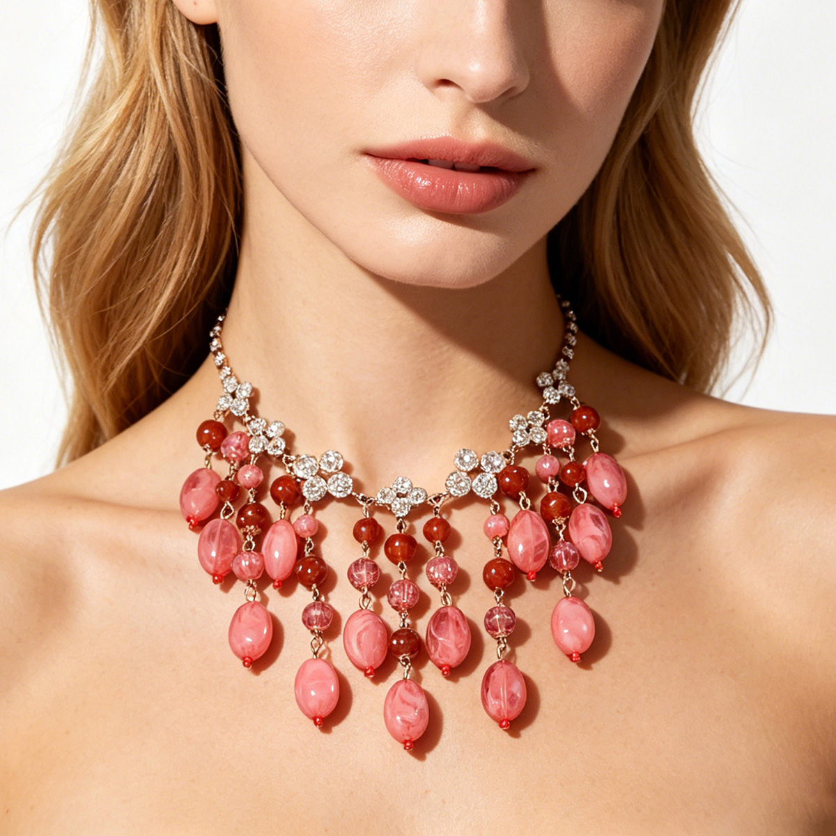 Jewelry & Watches Sp Z Oo Opinie - Trendy Pink Red Teardrop Beaded Tassel