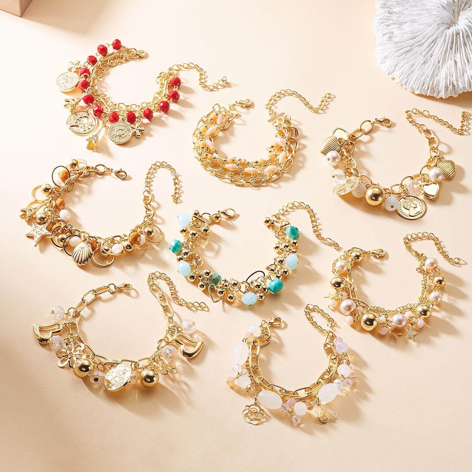 Jewelry & Watches Sp Z Oo Opinie - Retro Star Pearl Crystal Bracelet Multi-Layer