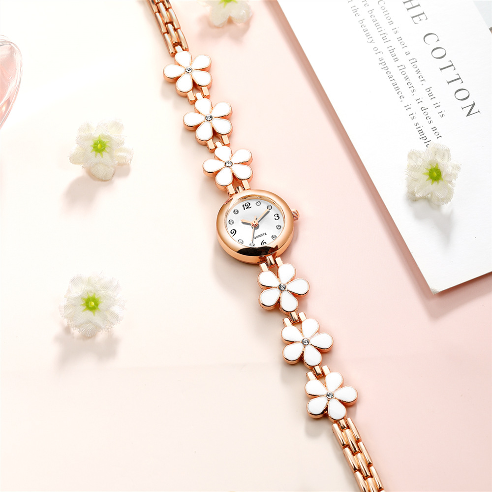 Jewelry Watches Women - fashion sweet flower rhinestone quartz women