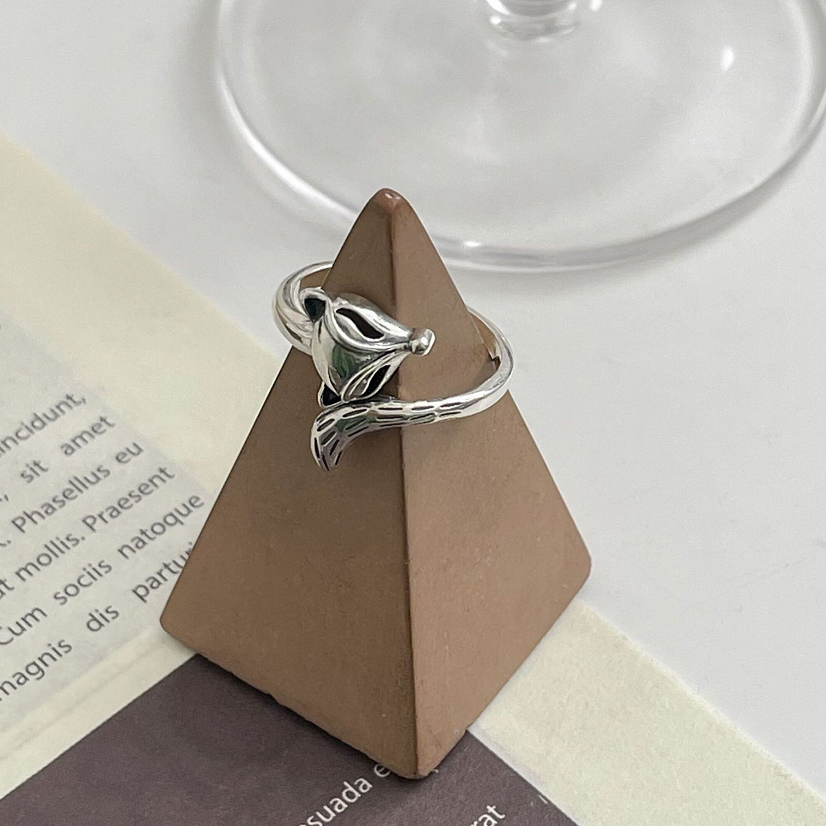 Statement Cocktail Ring - 925 Sterling Silver Fox Vintage ​Women's