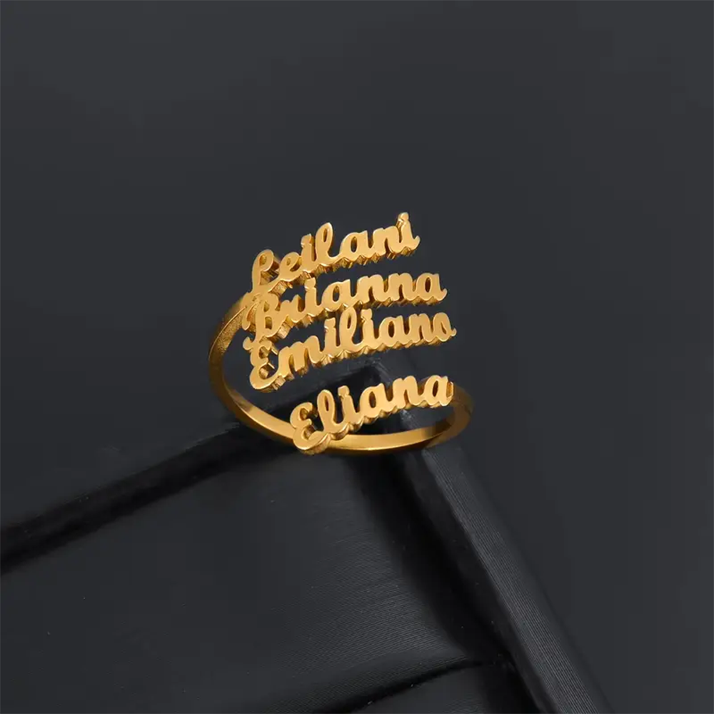 Custom Multiple Names Rings Fo - đánh giá và giá Statement Cocktail Ring