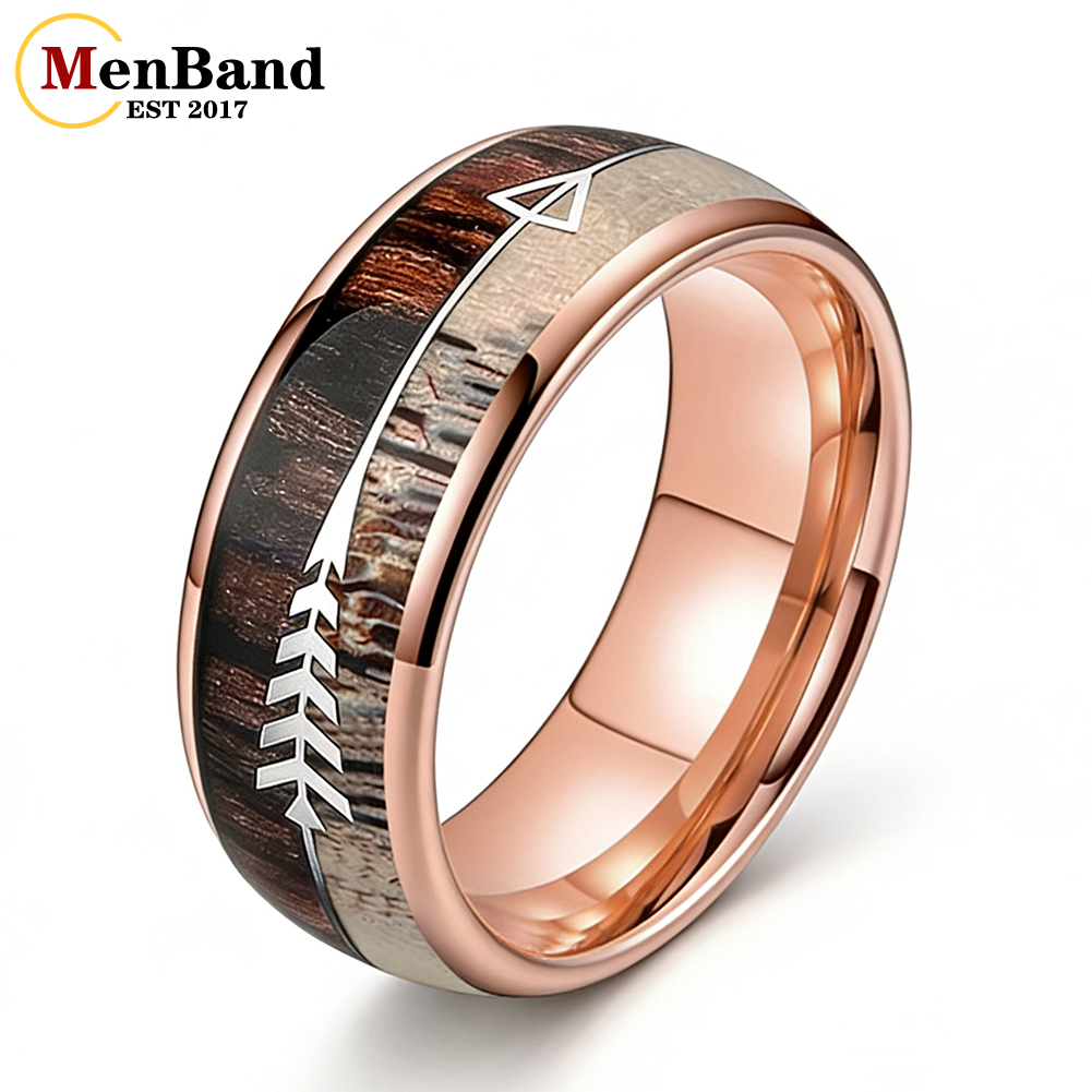 MenBand 6/8MM Koa Zebra Wood A - đánh giá và giá Statement Cocktail Ring