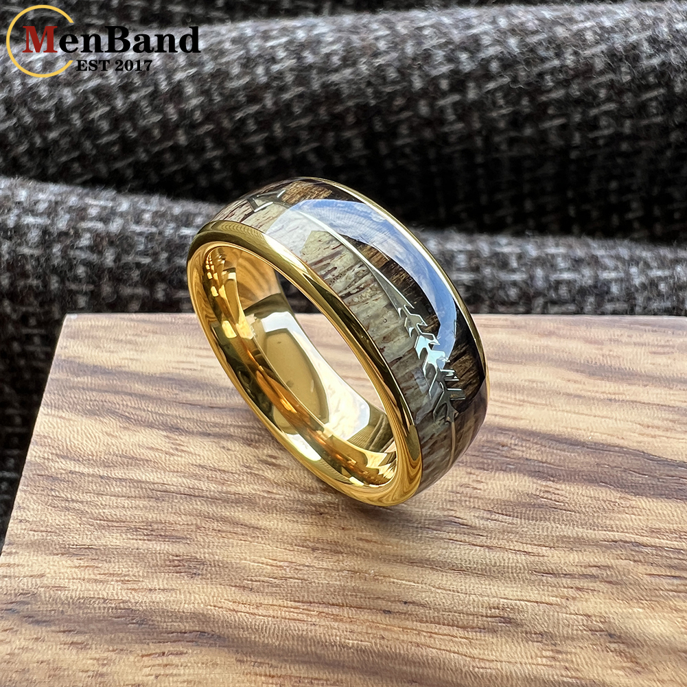 MenBand 6/8MM Koa Zebra Wood A - đánh giá và giá Statement Cocktail Ring