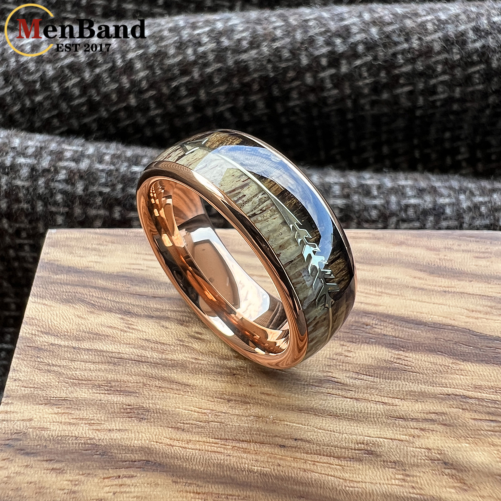 MenBand 6/8MM Koa Zebra Wood A - đánh giá và giá Statement Cocktail Ring