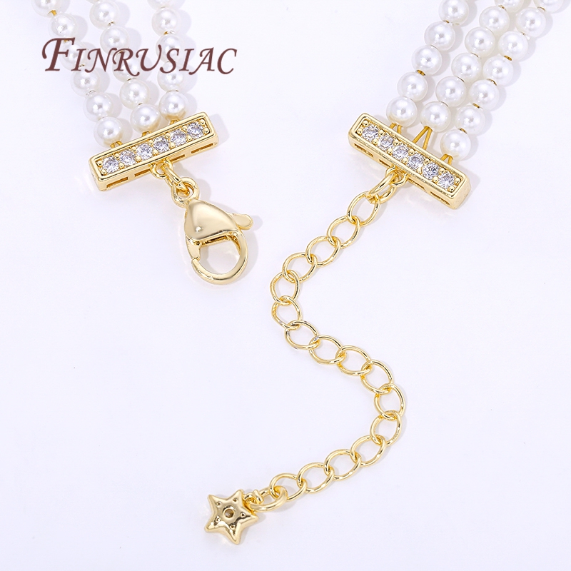 18K Gold Plated 3-row Pearl Ne - đánh giá và giá Pearl Necklace