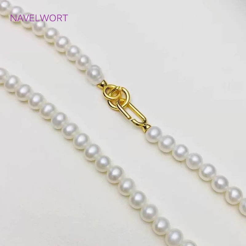 1/2/4Pcs 18K Gold Plated Pearl - đánh giá và giá Pearl Necklace