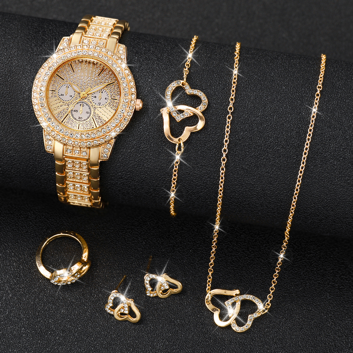 6PCS Luxury Rhinestone Women W - đánh giá và giá Jewelry Watches For Kids