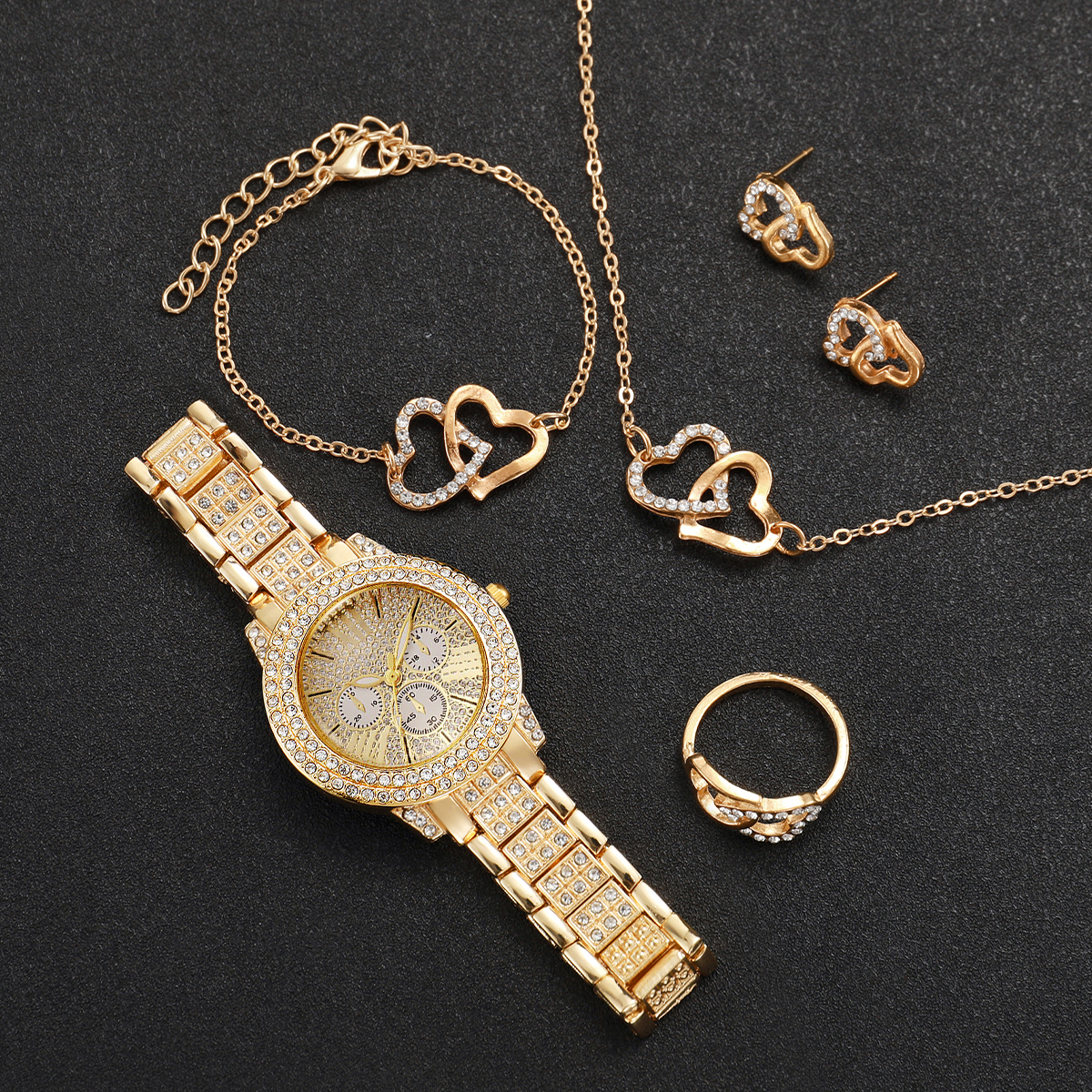 6PCS Luxury Rhinestone Women W - đánh giá và giá Jewelry Watches For Kids