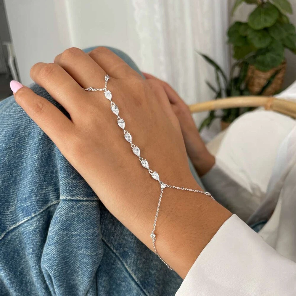 Fashion Zircon Teardrop Finger - đánh giá và giá Jewelry & Watches Sp Z Oo Opinie