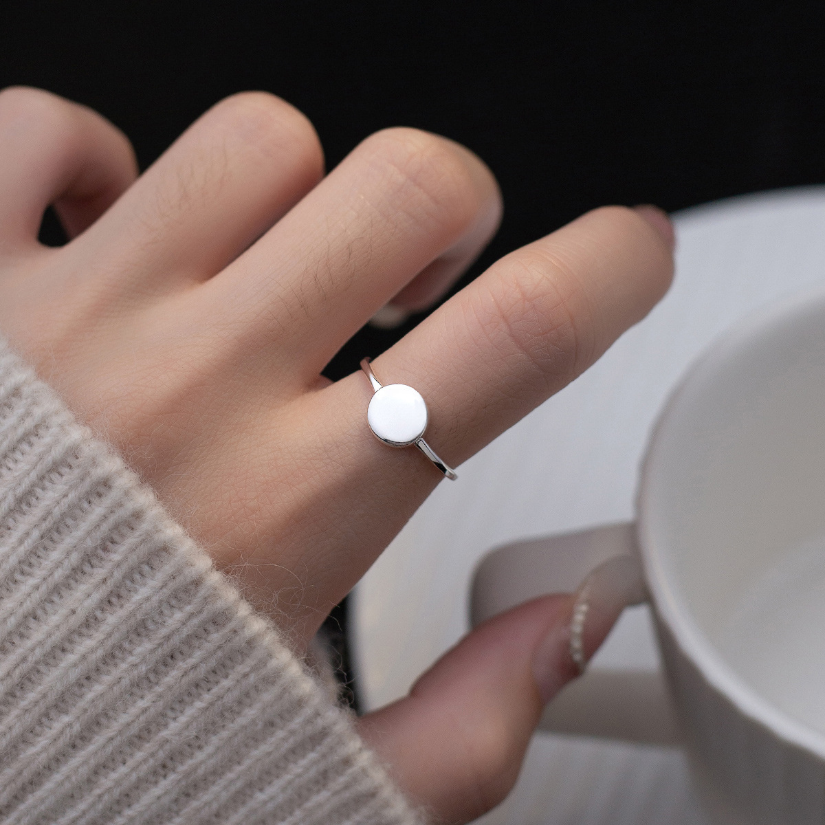 925 Sterling Silver Smooth Sur - đánh giá và giá Statement Cocktail Ring