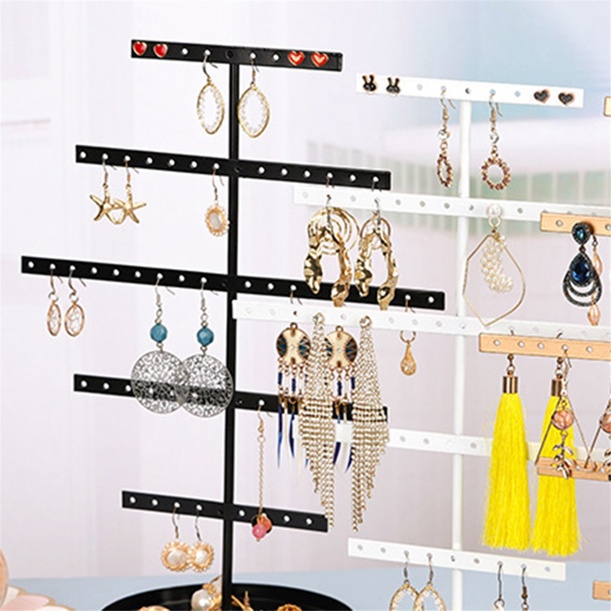 ABQR Black 3-Layer Simple Earr - đánh giá và giá Jewelry & Watches Sp Z Oo Opinie