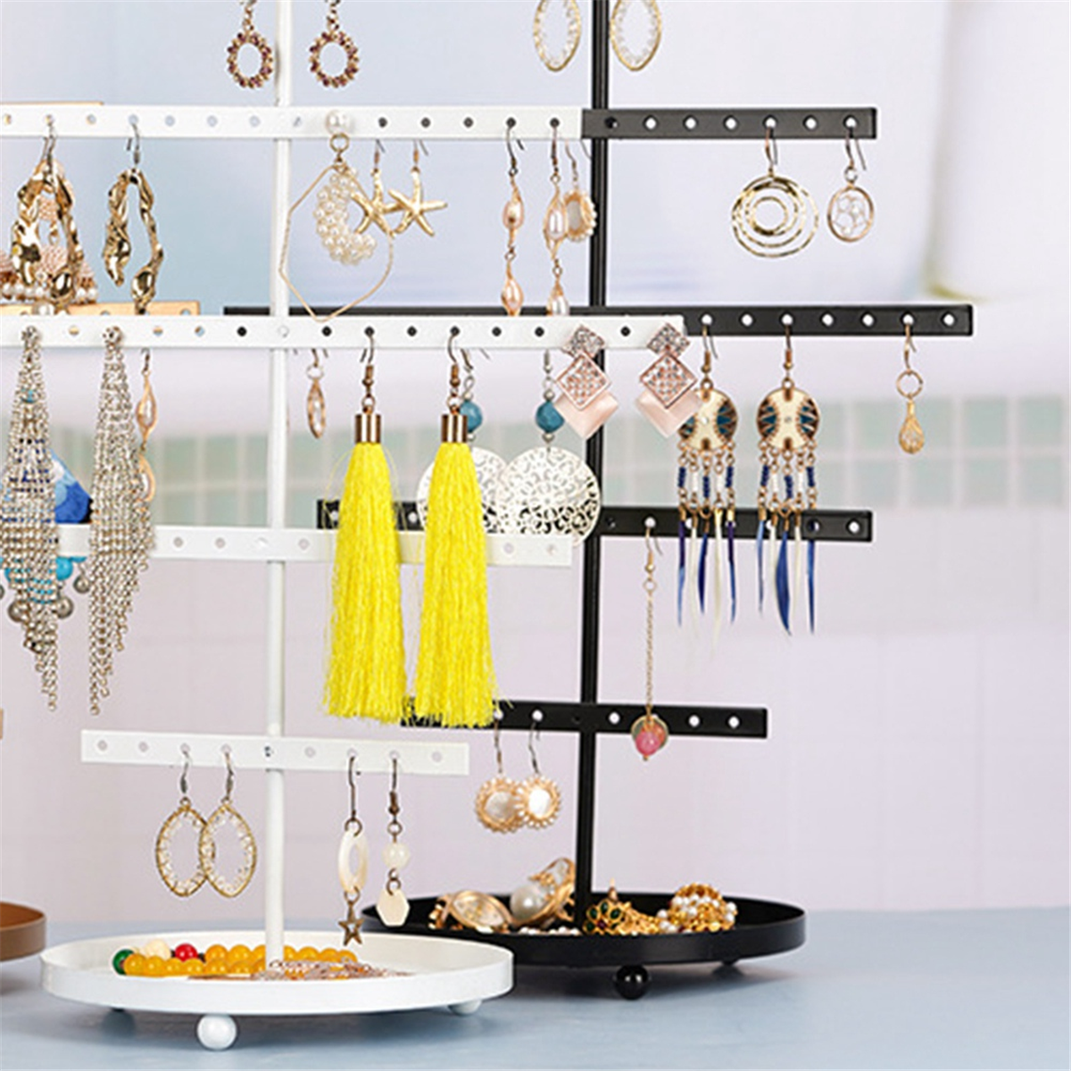 ABQR Black 3-Layer Simple Earr - đánh giá và giá Jewelry & Watches Sp Z Oo Opinie