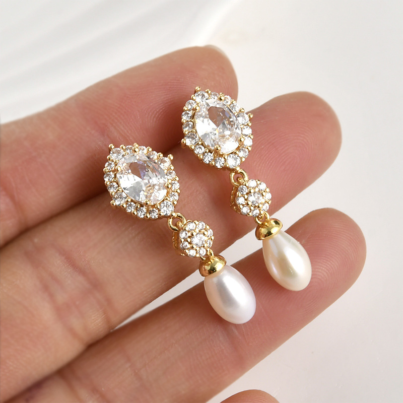 14k Electroplated Real Gold Co - đánh giá và giá Pearl Stud Earrings