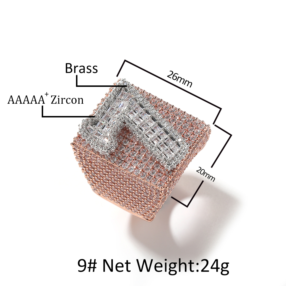 Uwin Big Square Custom Rings T - đánh giá và giá Statement Cocktail Ring