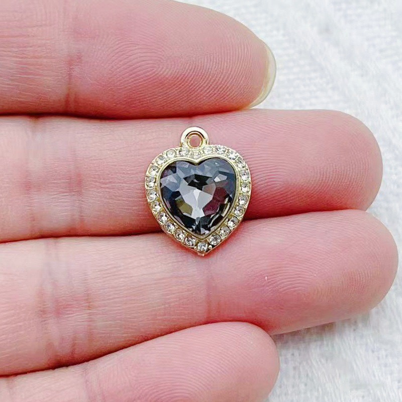 10pcs heart-shaped inlaid colo - đánh giá và giá Jewelry & Watches Sp Z Oo Opinie