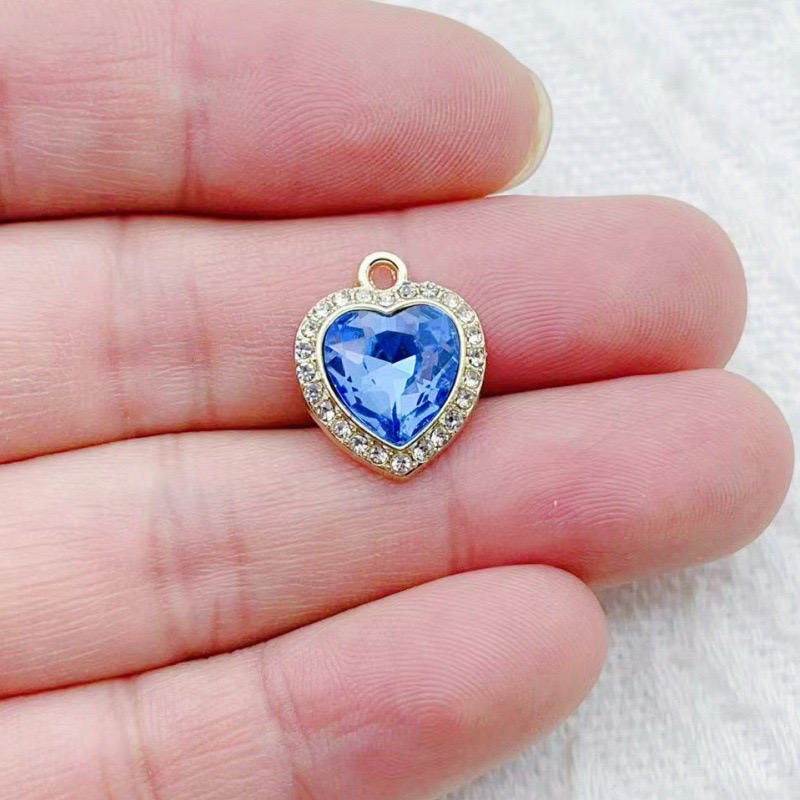 10pcs heart-shaped inlaid colo - đánh giá và giá Jewelry & Watches Sp Z Oo Opinie