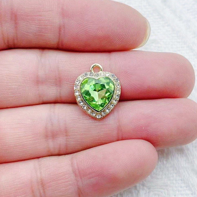 10pcs heart-shaped inlaid colo - đánh giá và giá Jewelry & Watches Sp Z Oo Opinie