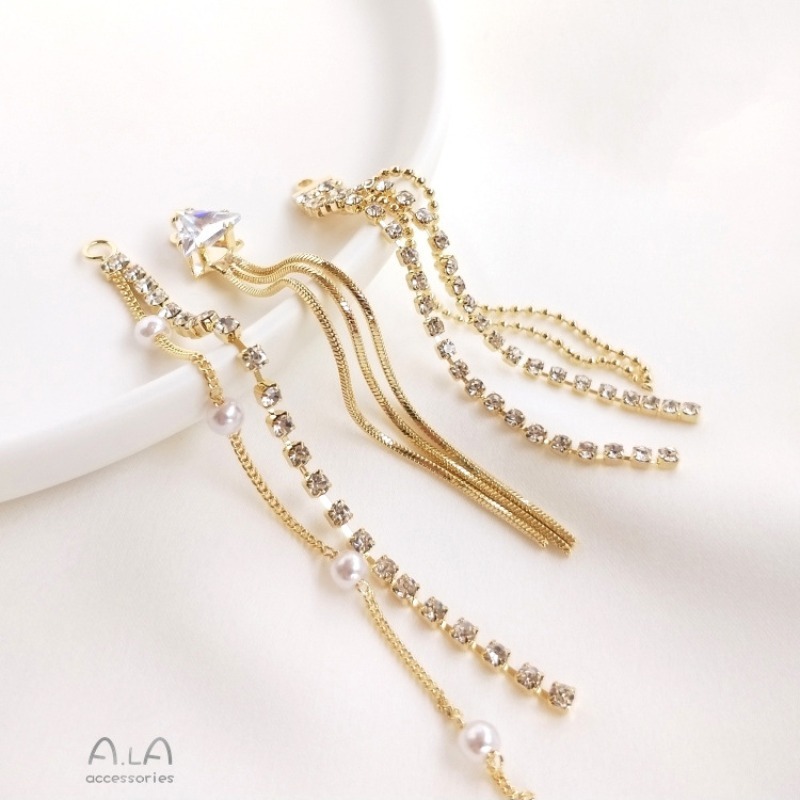 14K Bag Of Real Gold Zircon Pe - đánh giá và giá Pearl Stud Earrings