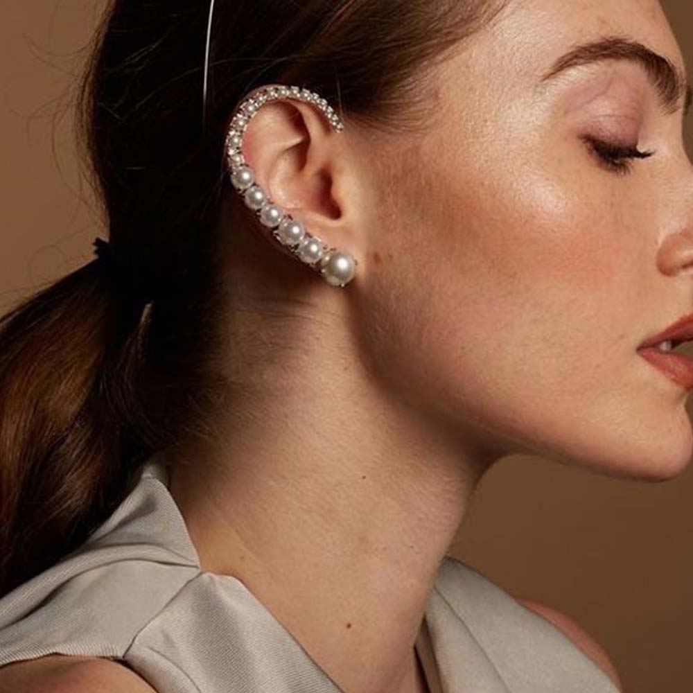 Stonefans Pearl Ear Clips With - đánh giá và giá Pearl Stud Earrings