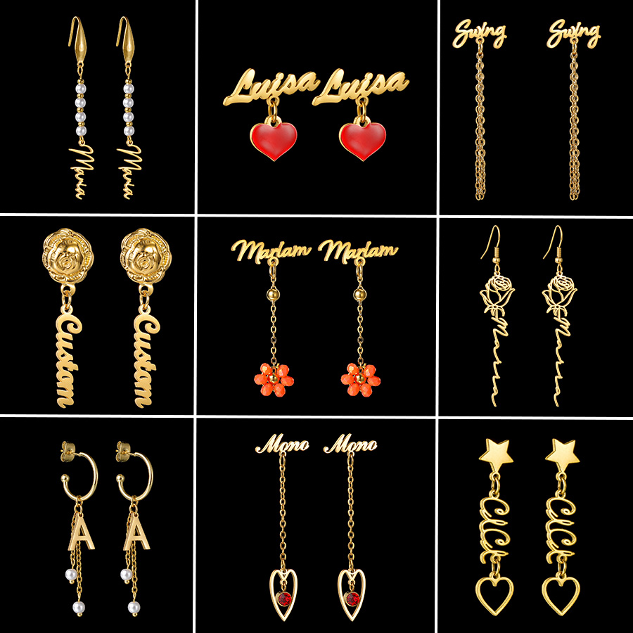 Auxauxme Custom Name Earrings  - đánh giá và giá Pearl Stud Earrings
