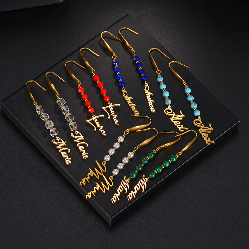 Auxauxme Custom Name Earrings  - đánh giá và giá Pearl Stud Earrings