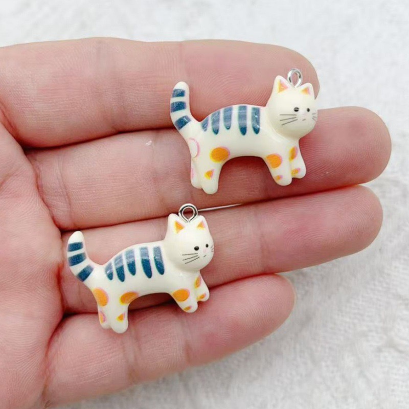 10pcs resin cartoon cat animal - đánh giá và giá Jewelry & Watches Sp Z Oo Opinie
