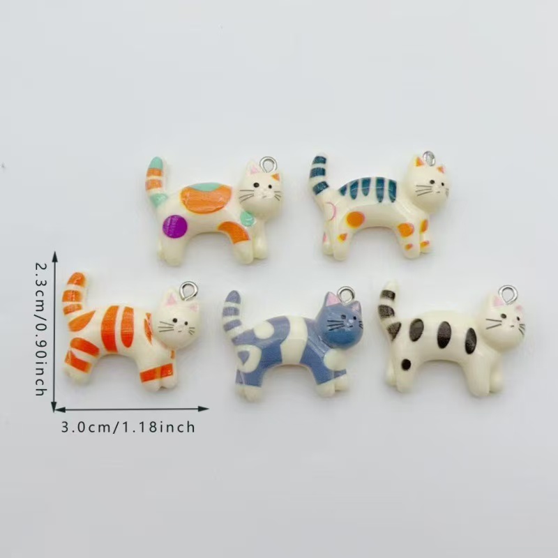 10pcs resin cartoon cat animal - đánh giá và giá Jewelry & Watches Sp Z Oo Opinie