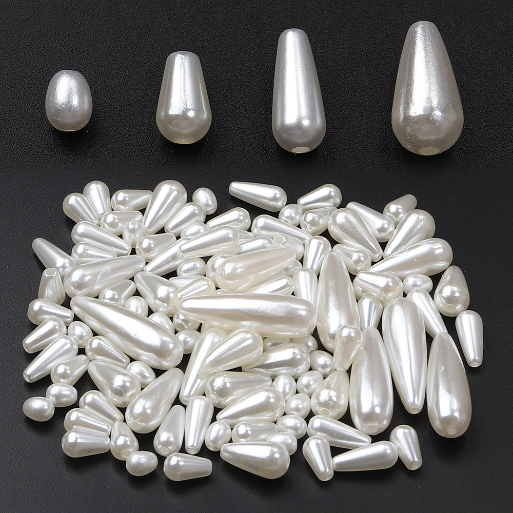 30-500pcs/lot Biege Waterdrop  - đánh giá và giá Pearl Stud Earrings