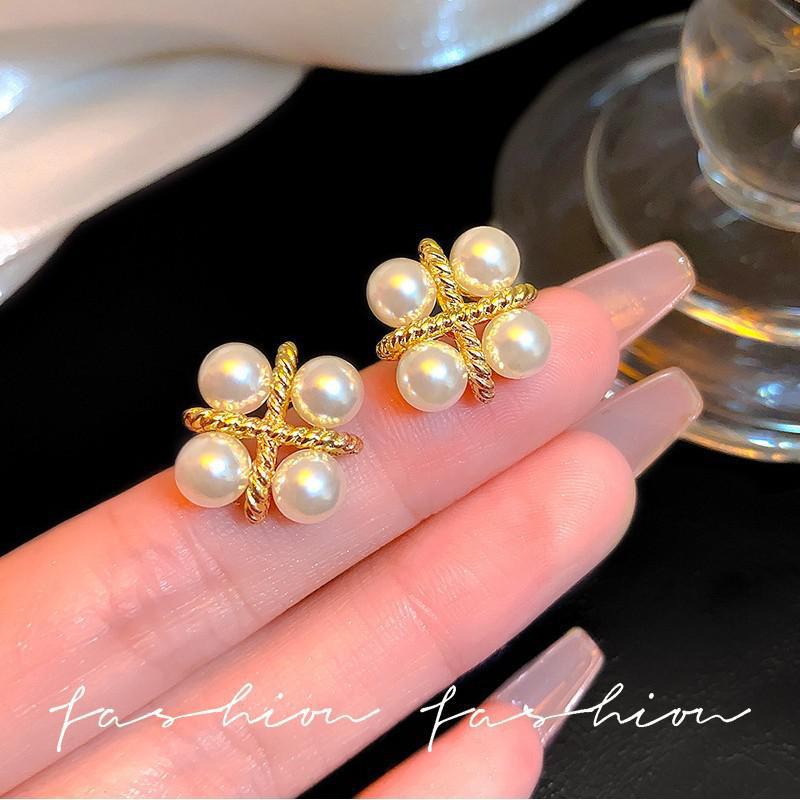 925 Silver Needle Korean Fashi - đánh giá và giá Pearl Stud Earrings
