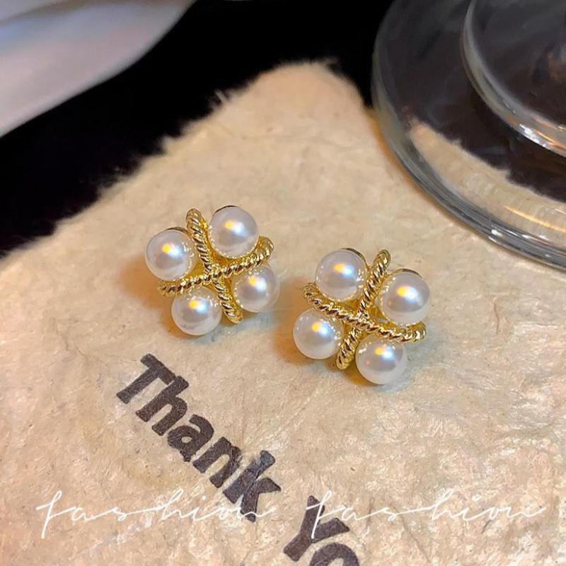 925 Silver Needle Korean Fashi - đánh giá và giá Pearl Stud Earrings