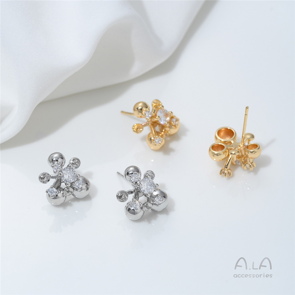14K Gold-plated, Zirconium-inl - đánh giá và giá Pearl Stud Earrings