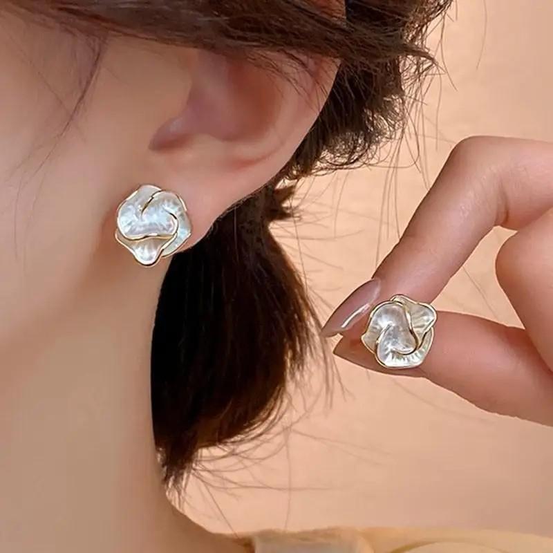 925 Silver Needle Vintage Purp - đánh giá và giá Pearl Stud Earrings
