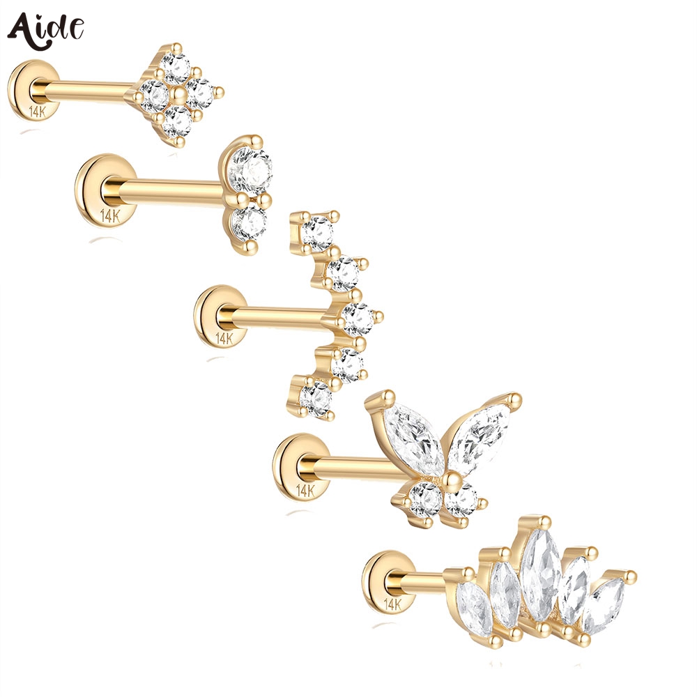 Aide DIY Zircon Pearl Earring  - đánh giá và giá Pearl Stud Earrings