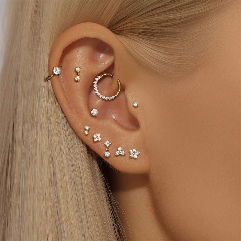 Aide DIY Zircon Pearl Earring  - đánh giá và giá Pearl Stud Earrings