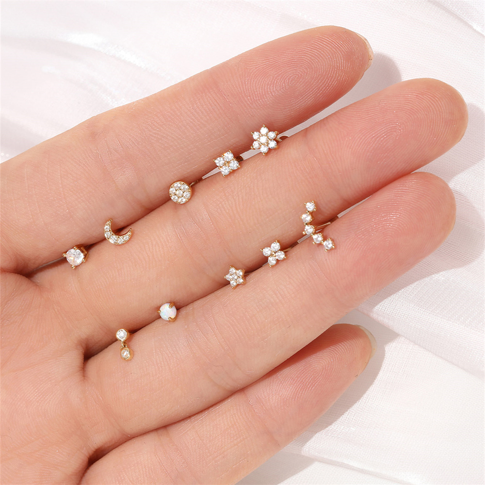 Aide DIY Zircon Pearl Earring  - đánh giá và giá Pearl Stud Earrings