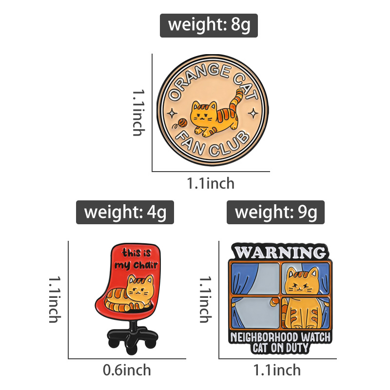Orange Cat Fan Club Enamel Pin - đánh giá và giá Jewelry Watches For Kids