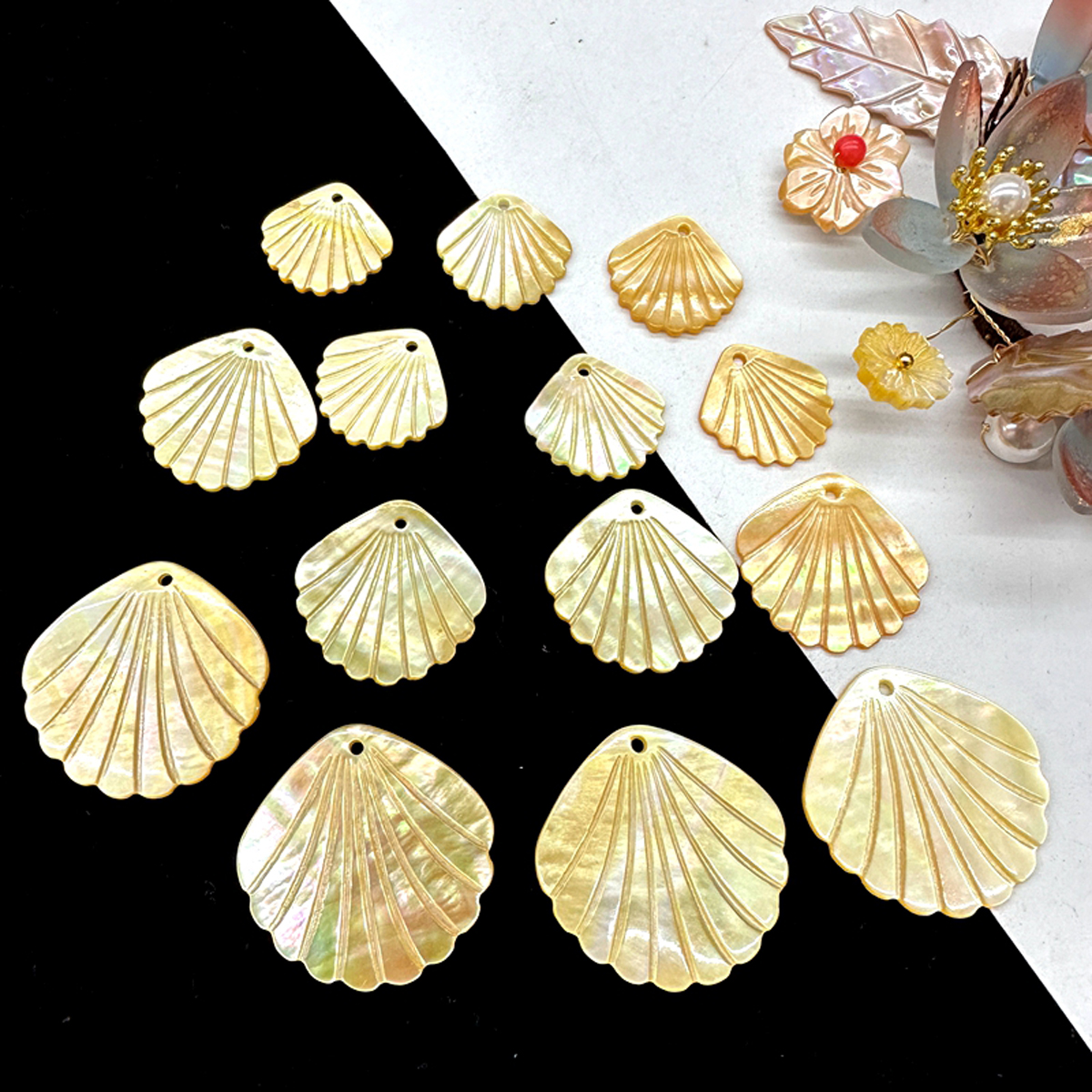 5Pcs Shell Beads With Hole Nat - đánh giá và giá Pearl Necklace